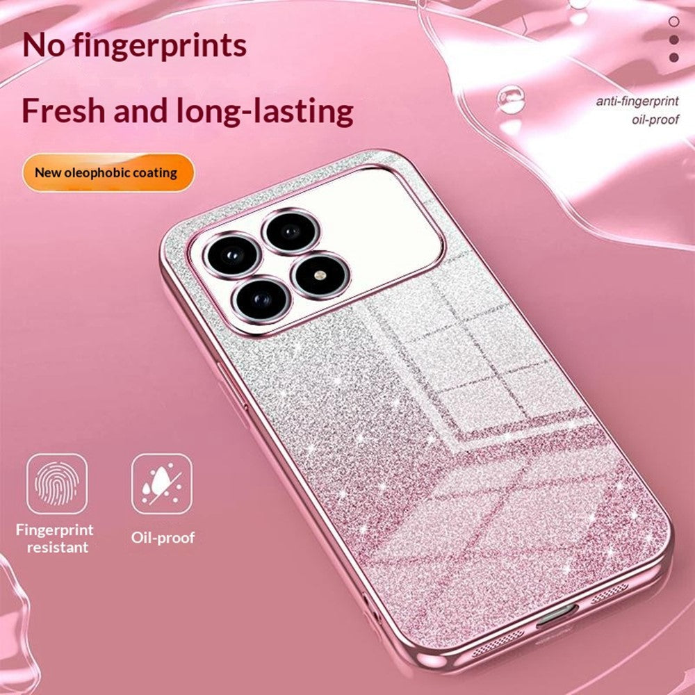 Phone Case For Xiaomi Poco F8 Pro 5G  /  Redmi K90 5G Electroplating Gradient Glitter TPU Phone Cover