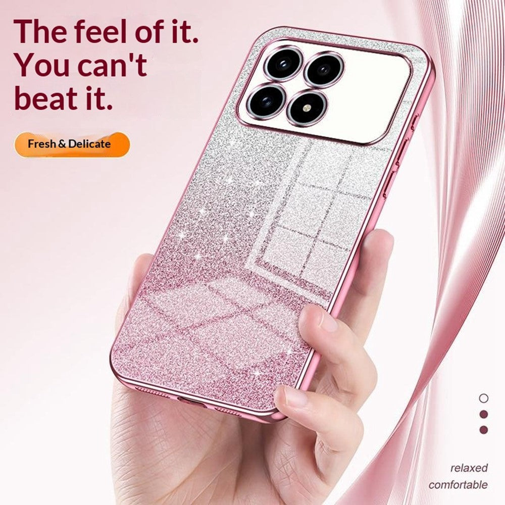 Phone Case For Xiaomi Poco F8 Pro 5G  /  Redmi K90 5G Electroplating Gradient Glitter TPU Phone Cover