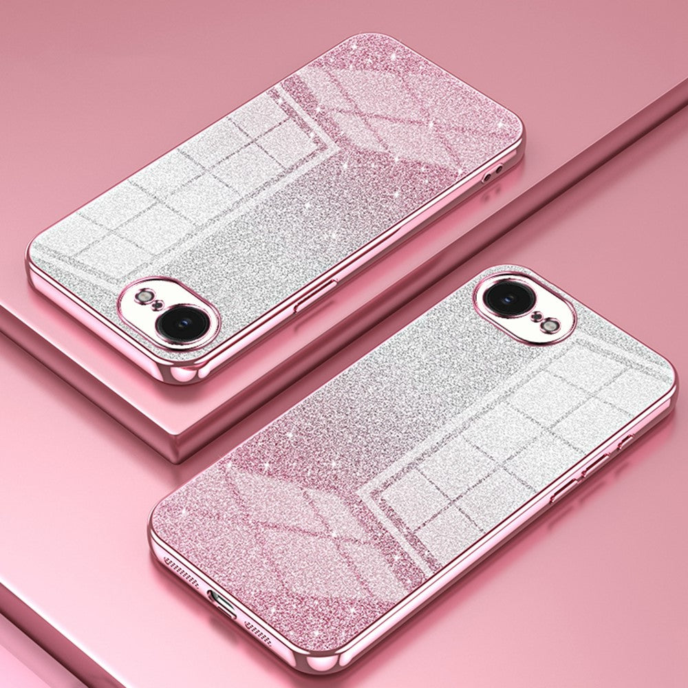 For iPhone 17th / 16th Case Electroplating Gradient Glitter TPU Phone Cover