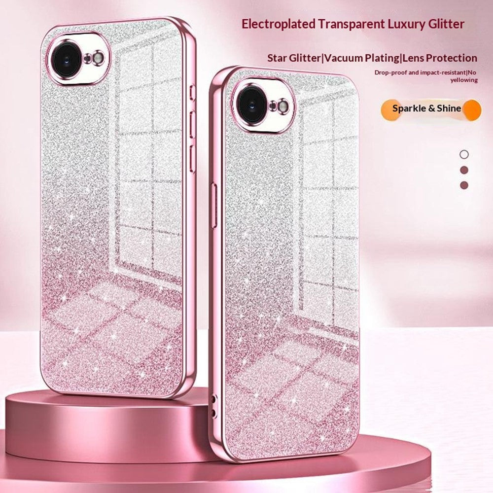 For iPhone 17th / 16th Case Electroplating Gradient Glitter TPU Phone Cover