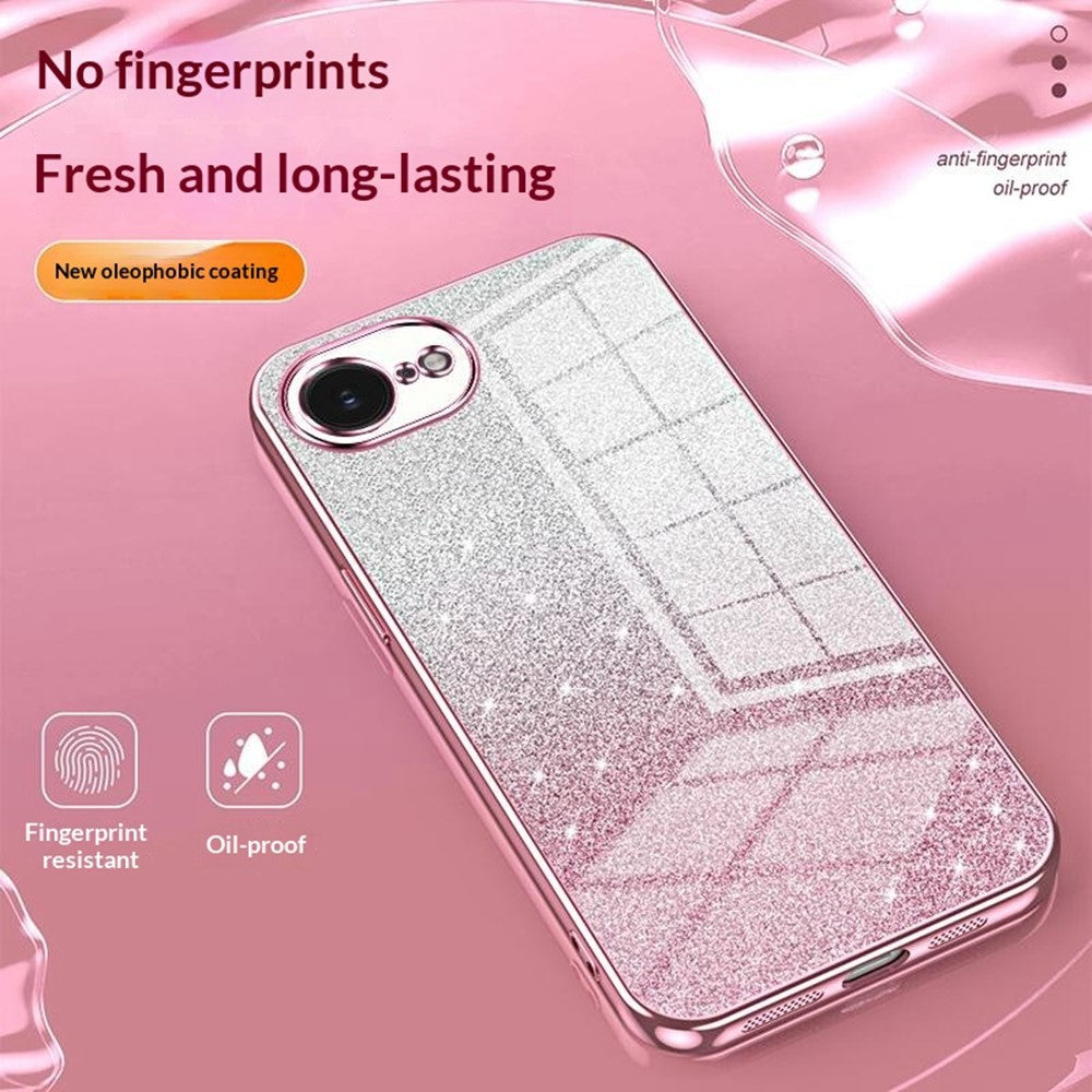 For iPhone 17th / 16th Case Electroplating Gradient Glitter TPU Phone Cover