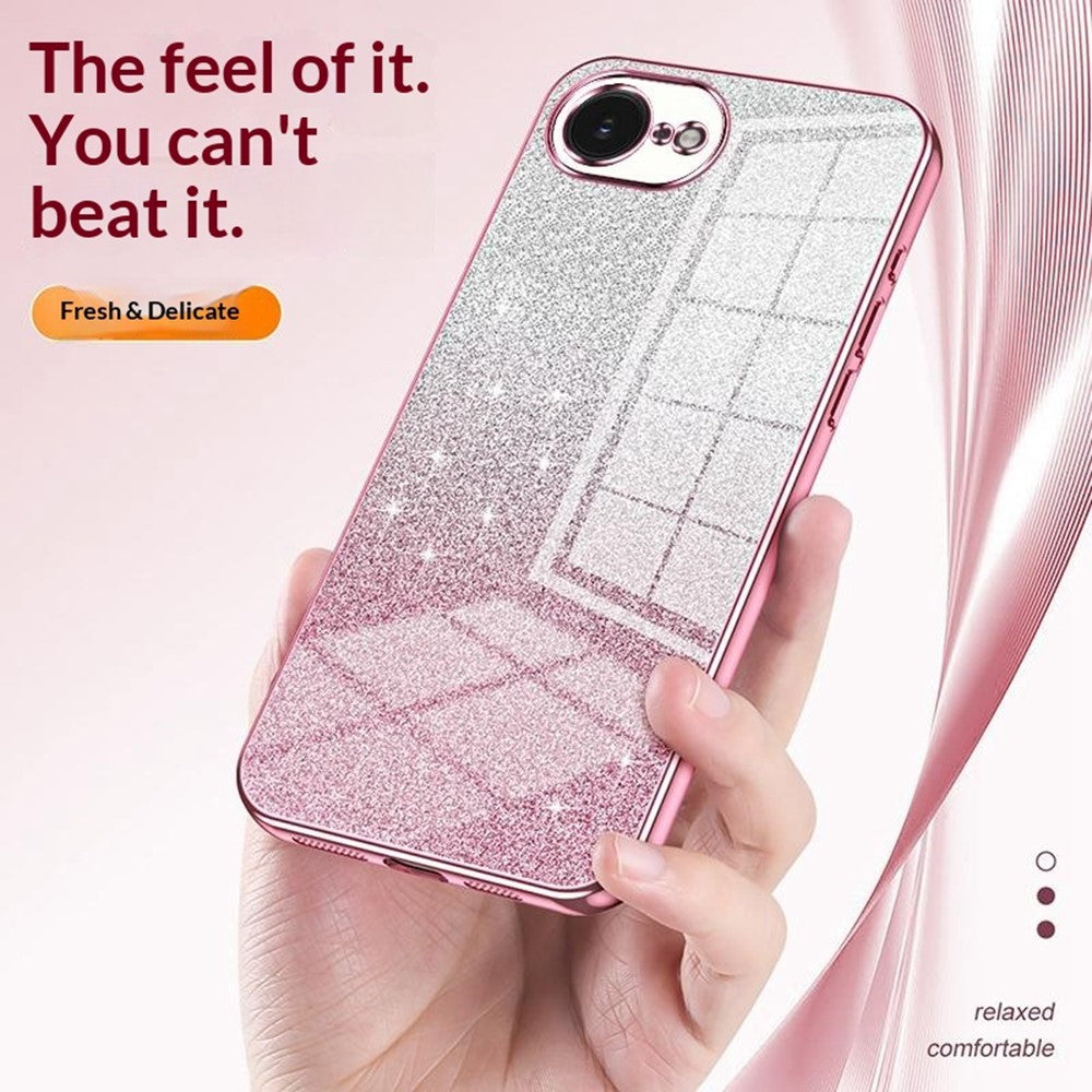 For iPhone 17th / 16th Case Electroplating Gradient Glitter TPU Phone Cover