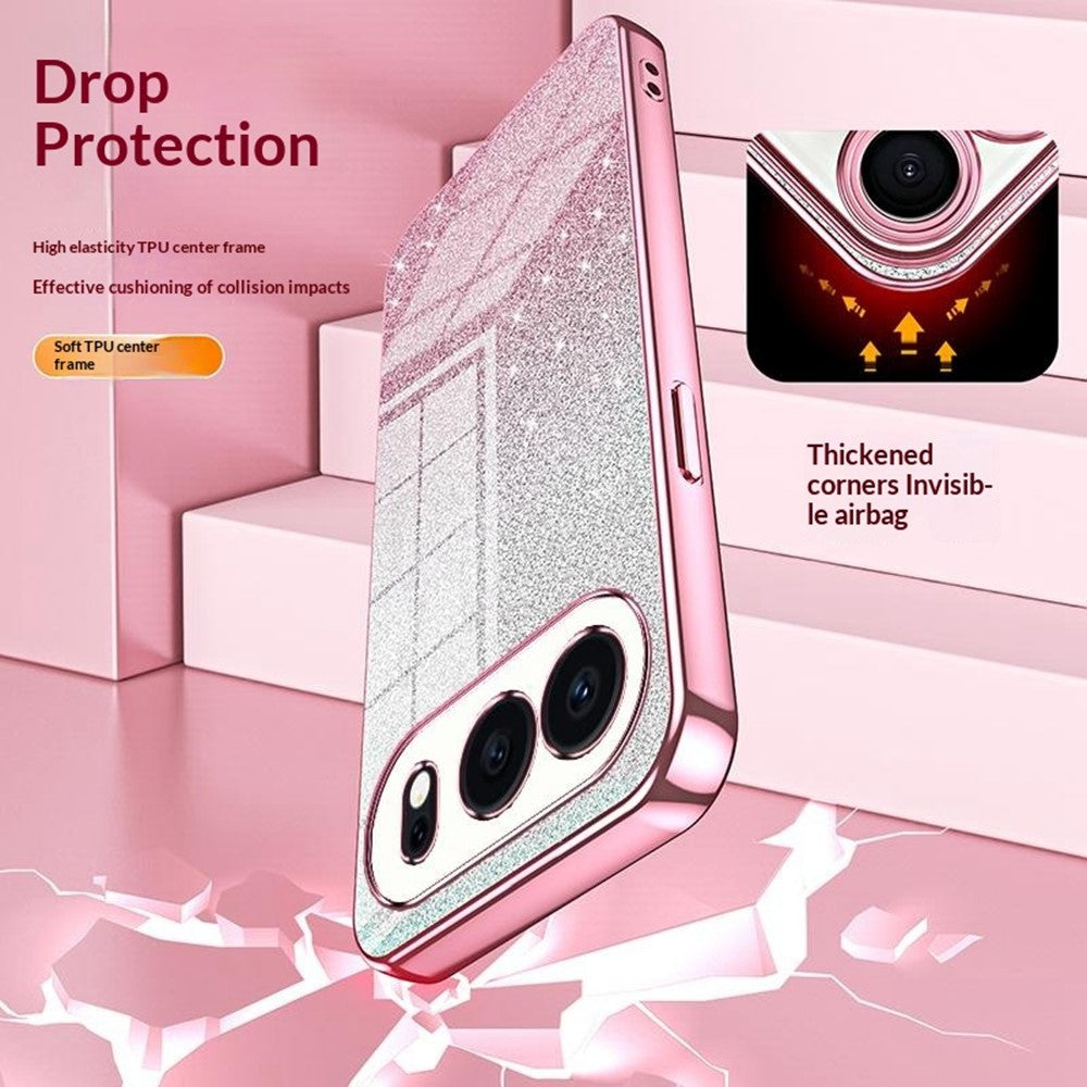 For Honor 500 5G Case Electroplating Gradient Glitter TPU Phone Cover