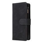 For Samsung Galaxy Z Fold4 5G Multiple Card Slots Zipper Pocket PU Leather Phone Stand Case Magnetic Clasp Wallet Cover