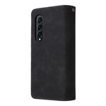 For Samsung Galaxy Z Fold4 5G Multiple Card Slots Zipper Pocket PU Leather Phone Stand Case Magnetic Clasp Wallet Cover