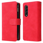 For Samsung Galaxy Z Fold4 5G Multiple Card Slots Zipper Pocket PU Leather Phone Stand Case Magnetic Clasp Wallet Cover