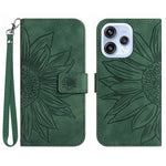 For Oppo Reno15 5G (Global) Case Sunflower Imprint Leather Wallet Phone Cover with Wrist Strap