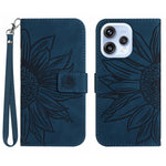 For Oppo Reno15 5G (Global) Case Sunflower Imprint Leather Wallet Phone Cover with Wrist Strap