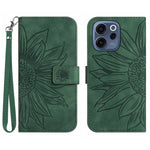 For Oppo Reno15 F 5G Case Sunflower Imprint Leather Wallet Phone Cover with Wrist Strap
