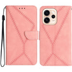 For Oppo Reno15 Pro Max 5G (Global) Case Skin Touch Lines Imprinted PU Leather Flip Phone Cover