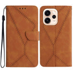 For Oppo Reno15 Pro Max 5G (Global) Case Skin Touch Lines Imprinted PU Leather Flip Phone Cover