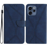 Oppo Reno15 F 5G-skal Skin Touch Lines Präglade PU-läder Flip-fodral
