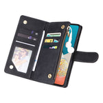 Samsung Galaxy A23 5G (Global version) / A23 4G / M23 5G / F23 5G-mobilcover med flere kortlommer, lynlåslomme, PU-læder, magnetisk lukning og tegnebogsetui