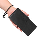 For Oppo Reno15 F 5G Leather Wallet Case with Strap Solid Color Phone Stand Cover