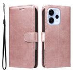 For Oppo Reno15 F 5G Leather Wallet Case with Strap Solid Color Phone Stand Cover