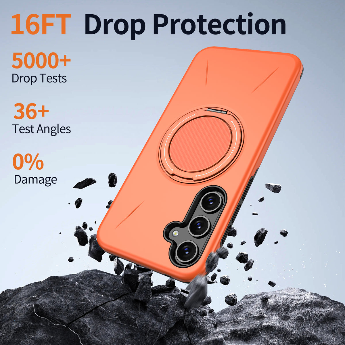 For Samsung Galaxy A26 5G Magnetic Case Rotating Kickstand TPU + PC Phone Cover