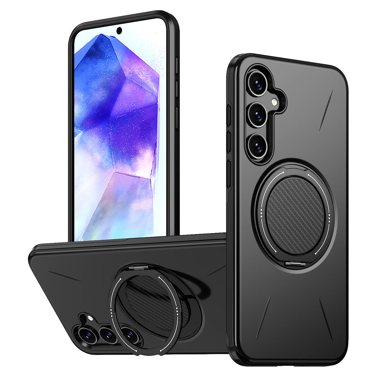 For Samsung Galaxy A26 5G Magnetic Case Rotating Kickstand TPU + PC Phone Cover