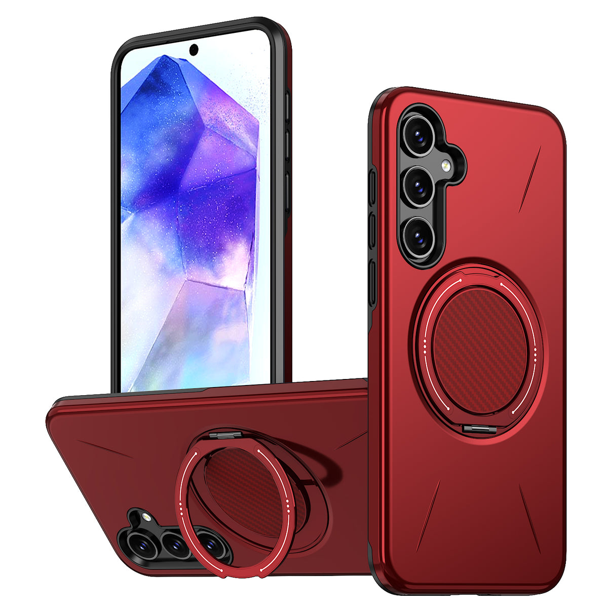 For Samsung Galaxy A26 5G Magnetic Case Rotating Kickstand TPU + PC Phone Cover