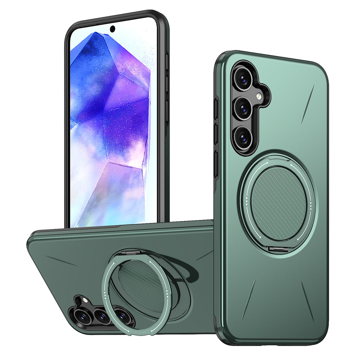 For Samsung Galaxy A26 5G Magnetic Case Rotating Kickstand TPU + PC Phone Cover