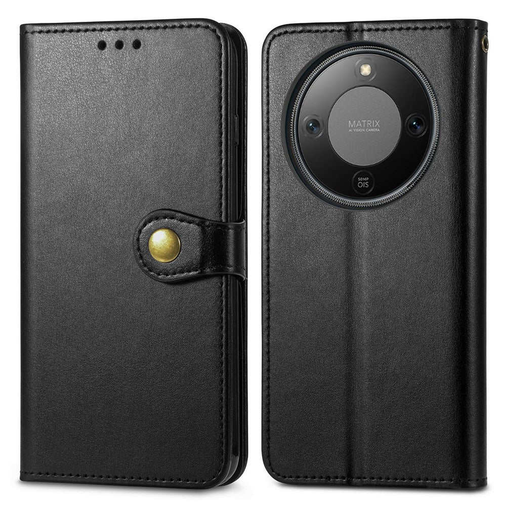 Phone Case For Honor Magic8 Lite 5G  /  X9d 5G  /  X70 5G Wallet Stand Leather Phone Cover with Wrist Strap