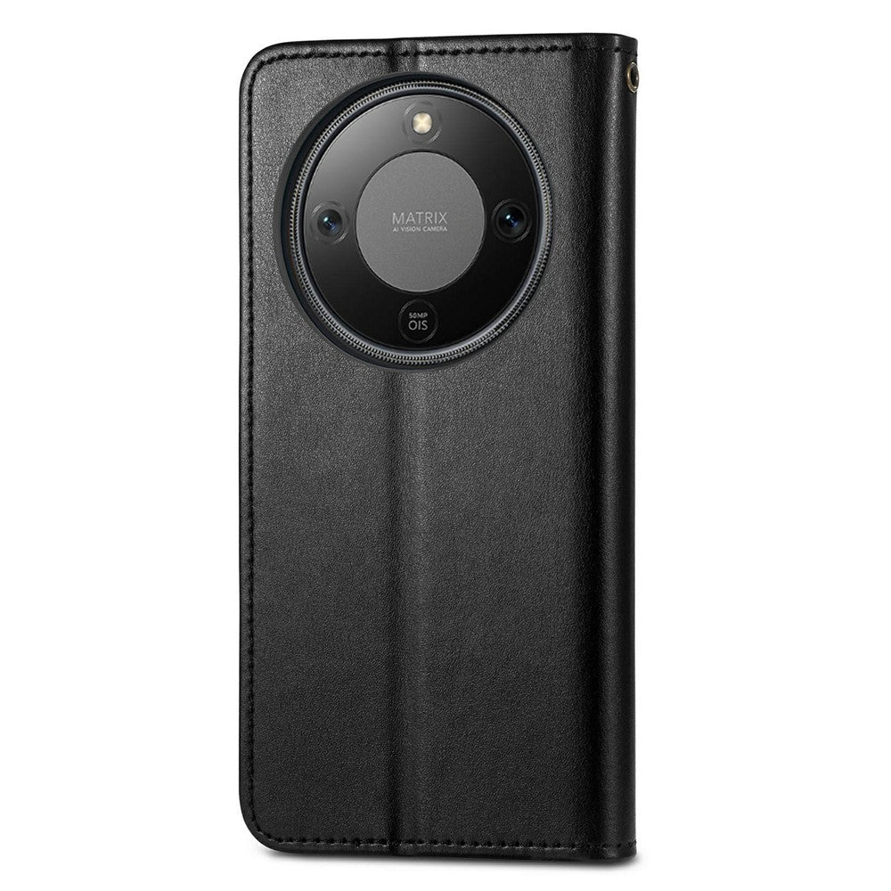 Phone Case For Honor Magic8 Lite 5G  /  X9d 5G  /  X70 5G Wallet Stand Leather Phone Cover with Wrist Strap
