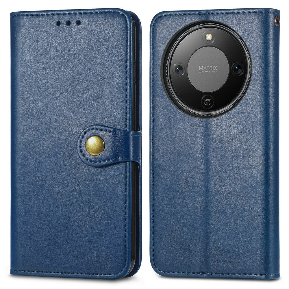 Phone Case For Honor Magic8 Lite 5G  /  X9d 5G  /  X70 5G Wallet Stand Leather Phone Cover with Wrist Strap