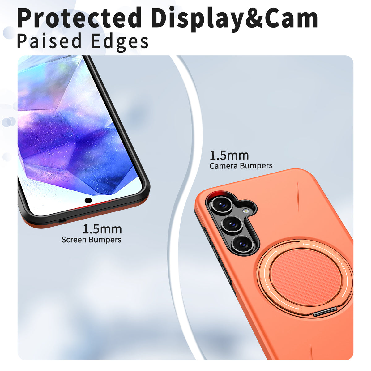 Samsung Galaxy A14 5G / Galaxy A14 4G Magnetiskt Skal Roterande Stativ TPU + PC mobilskal