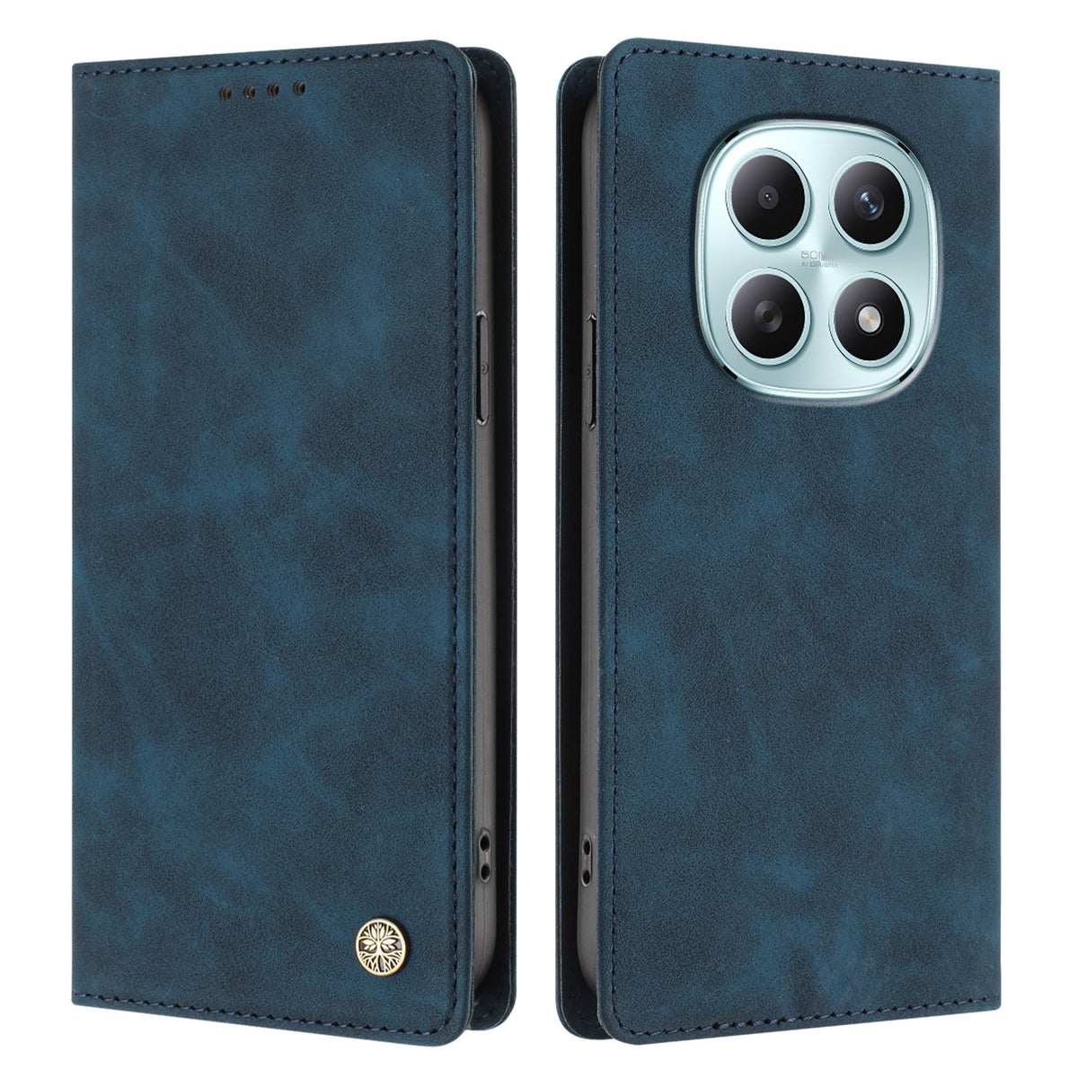 Xiaomi Poco M8 5G / Xiaomi Redmi Note 15 4G (Global) / Xiaomi Redmi Note 15 5G (Global) skal HX RFID-blockerande plånboksfodral i läder med fällbart lock, mobilskal