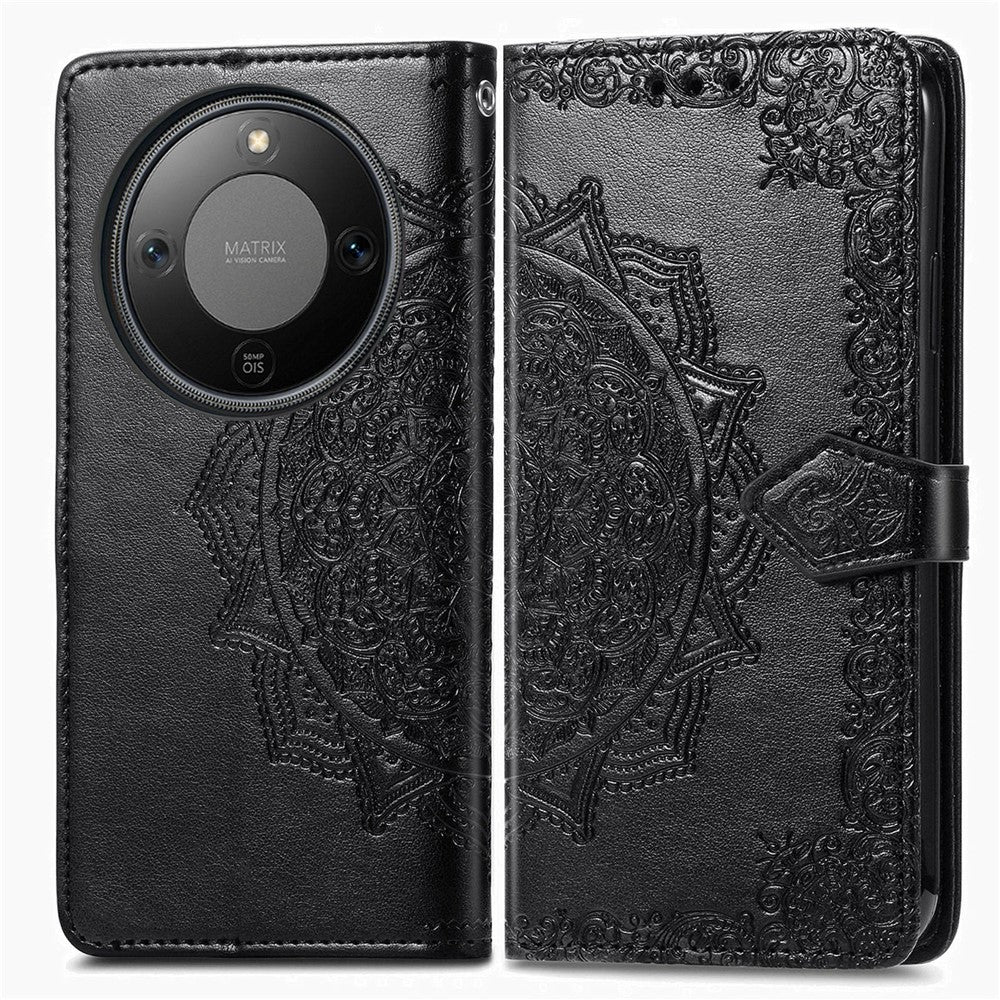 Wallet Case For Honor Magic8 Lite 5G  /  X9d 5G  /  X70 5G Mandala Flower Leather Phone Cover Stand