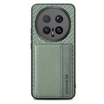 For Honor Magic8 Pro 5G Case RFID Blocking Carbon Fiber Leather Phone Back Cover with Card Holder