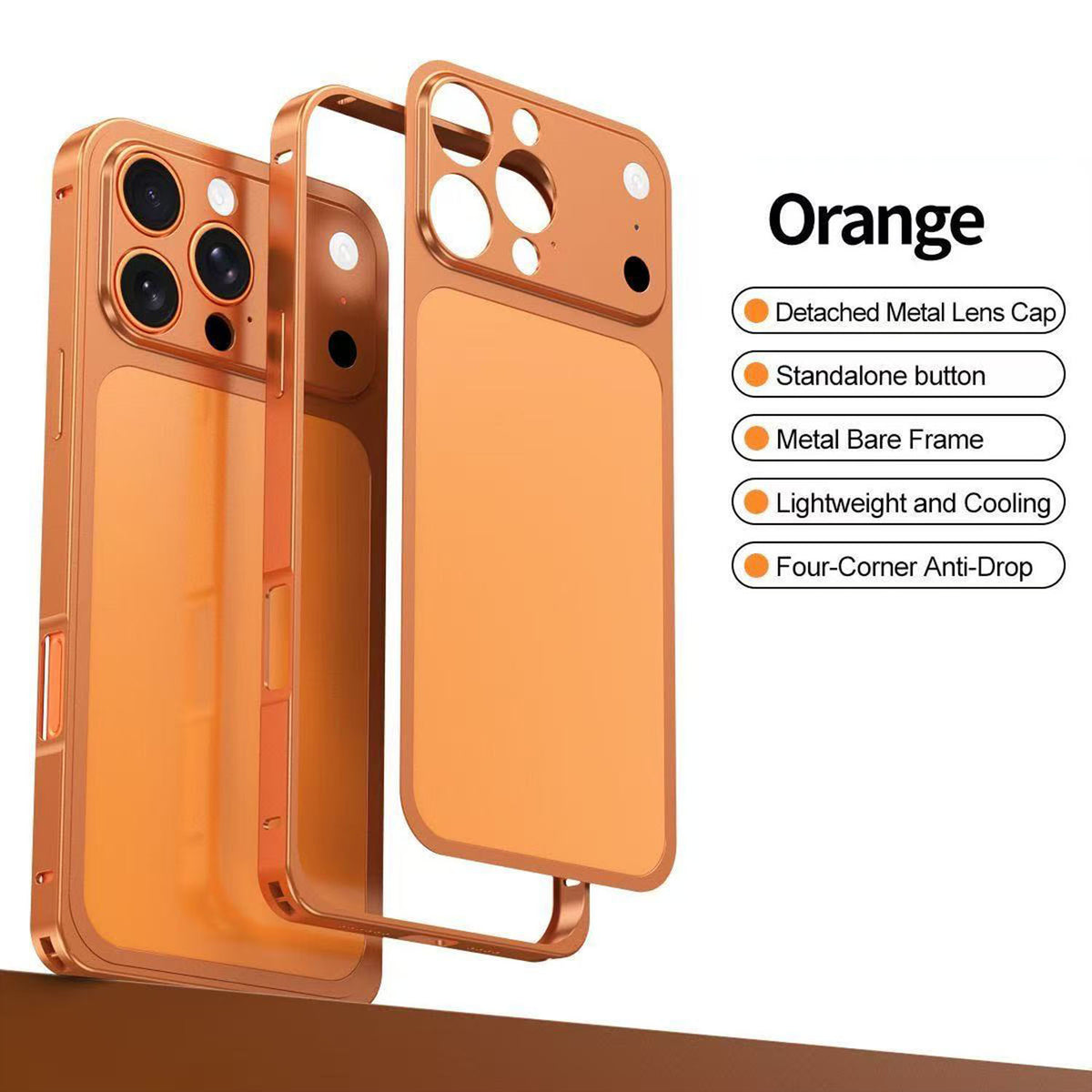 iPhone 13 Pro Max-skal, omvandlas till 17 Pro Max, låsbart spänne, metallram, legering, baksida, mobilskal