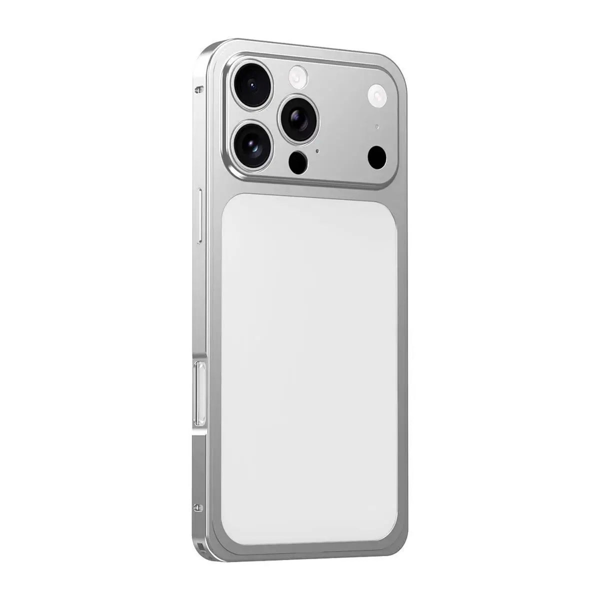 iPhone 13 Pro Max-skal, omvandlas till 17 Pro Max, låsbart spänne, metallram, legering, baksida, mobilskal