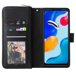 For Xiaomi Redmi Note 12 Pro 4G / 11 Pro 4G (MediaTek) / Note 11 Pro 5G (Qualcomm) / Note 11E Pro 5G PU Leather Zipper Pocket Case 9 Card Slots Flip Stand Cover with Strap