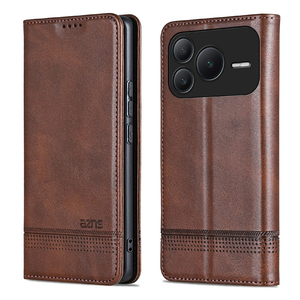 AZNS For Honor Power2 5G Case Cowhide Texture PU Leather Wallet Phone Cover