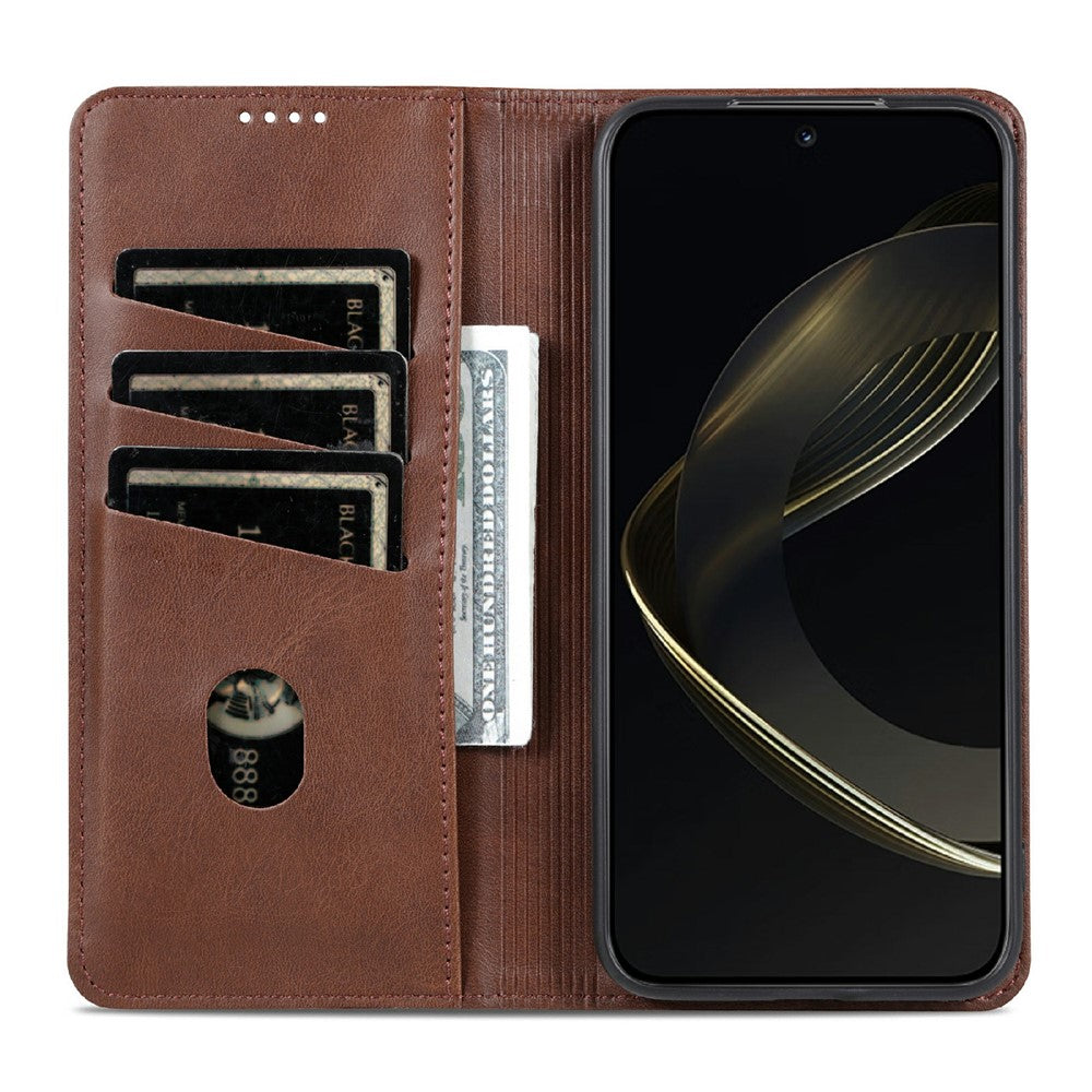 AZNS For Honor Power2 5G Case Cowhide Texture PU Leather Wallet Phone Cover