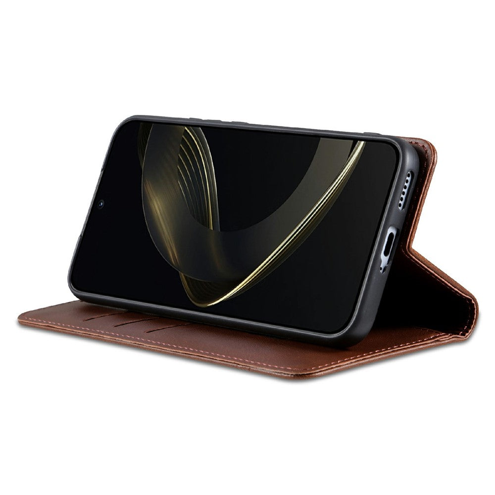 AZNS For Honor Power2 5G Case Cowhide Texture PU Leather Wallet Phone Cover