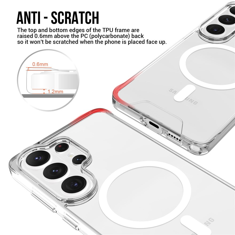 For Samsung Galaxy S26 Ultra Magnetic Case Anti Drop TPU + PC Phone Cover