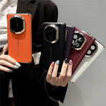GKK For Huawei Mate X7 Case Woven Texture Dual Axis Hinge Protection Leather PC Phone Cover