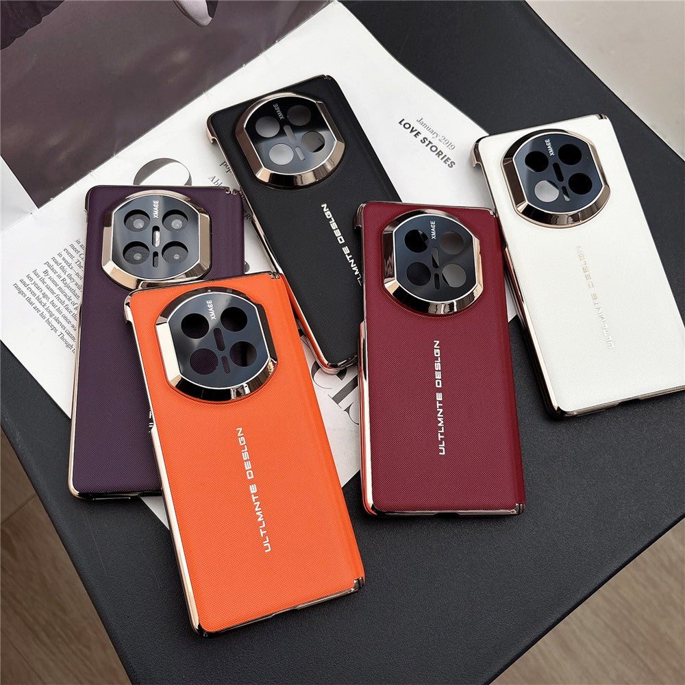 GKK For Huawei Mate X7 Case Woven Texture Dual Axis Hinge Protection Leather PC Phone Cover