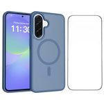 Samsung Galaxy A37 5G Magnetiskt mobilskal Matt Finish TPU PC Stötsäkert mobilskal med Härdat Glas
