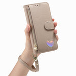 For Samsung Galaxy S26 Ultra Case Zipper Pocket TPU PU Leather Wallet Phone Cover with Strap