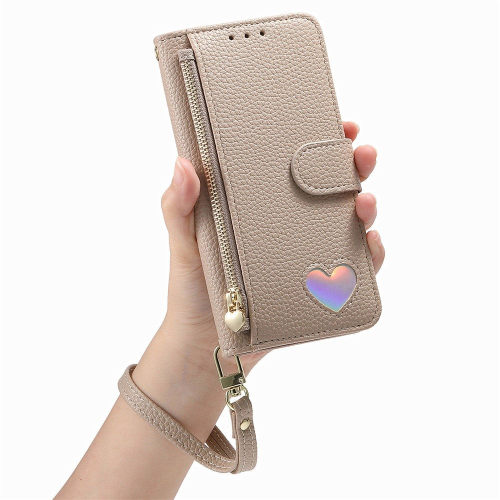 For Samsung Galaxy S26 Ultra Case Zipper Pocket TPU PU Leather Wallet Phone Cover with Strap