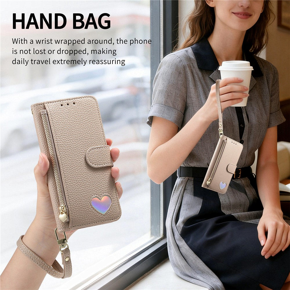 For Samsung Galaxy S26 Ultra Case Zipper Pocket TPU PU Leather Wallet Phone Cover with Strap