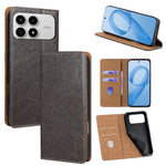 For Xiaomi Poco F8 Pro / Redmi K90 5G Case Genuine Cow Leather Stand Mobile Phone Cover with RFID Blocking Wallet