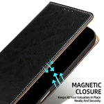For Xiaomi 17 Pro Case Genuine Cow Leather Stand Mobile Phone Cover with RFID Blocking Wallet