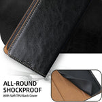 For Xiaomi 17 Pro Case Genuine Cow Leather Stand Mobile Phone Cover with RFID Blocking Wallet
