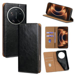For Xiaomi 17 Ultra 5G Case Genuine Cow Leather Stand Mobile Phone Cover with RFID Blocking Wallet