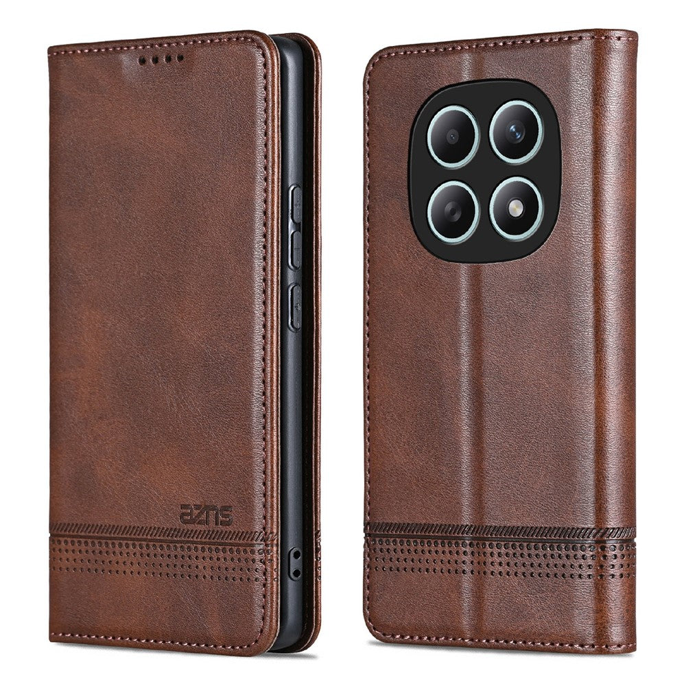 AZNS For Xiaomi Redmi Note 15 4G (Global) Case Cowhide Texture PU Leather Wallet Phone Cover