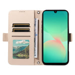 Samsung Galaxy A18 5G / A18 4G A17 5G / A17 4G / A26 5G / A16 5G / A16 4G Läderfodral Strassdekor Rombmönster Plånboksfodral Flipfodral med Remmar