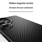 Magnetiskt skal för Samsung Galaxy S26 Ultra, kolfiberstruktur, PC + TPU-skal